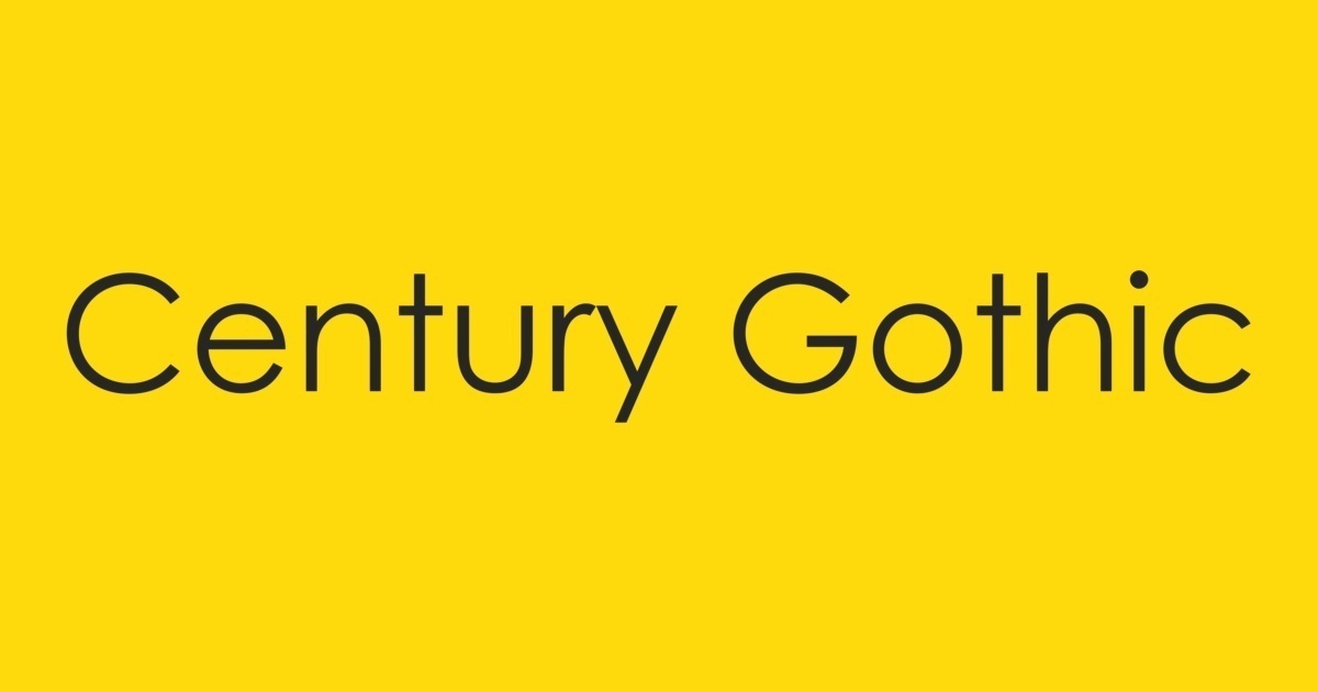 Century Gothic Font Family Download Mac